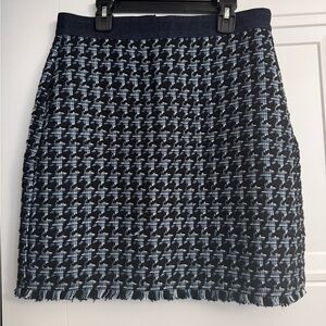Ann Taylor Black and Blue Tweed Skirt